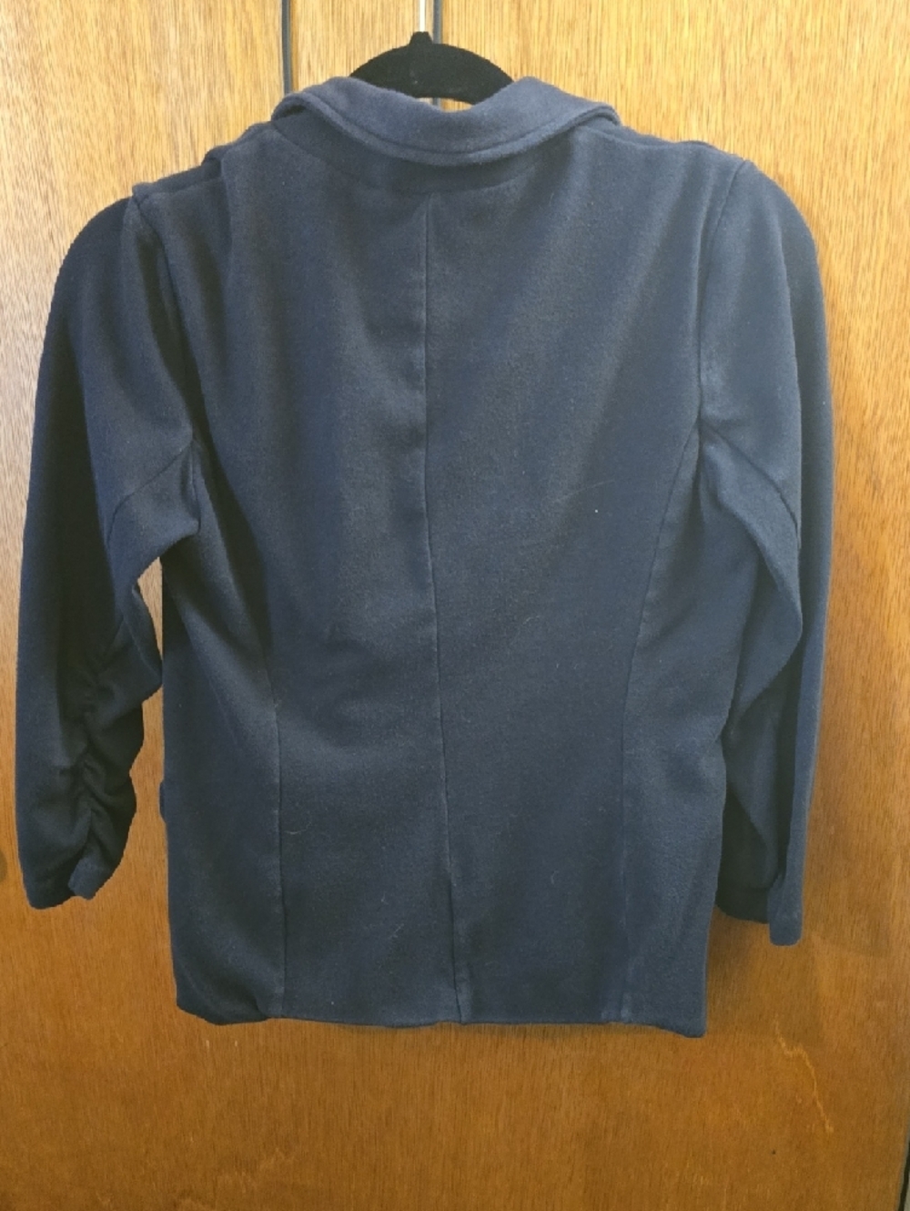 New York & Company Comfort Blazer Navy with Striped Trim - Picture 6 of 7